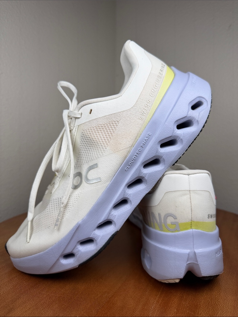 Womens On Cloud On Running Cloudsurfer Next Sneaker Shoes Ivory/Nimbus Size 8.5